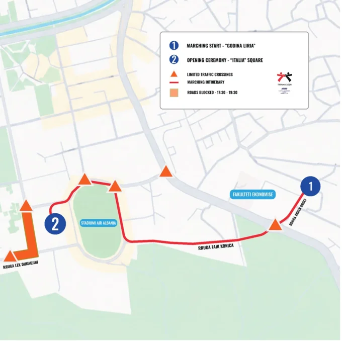 Marching Route to Italia Square